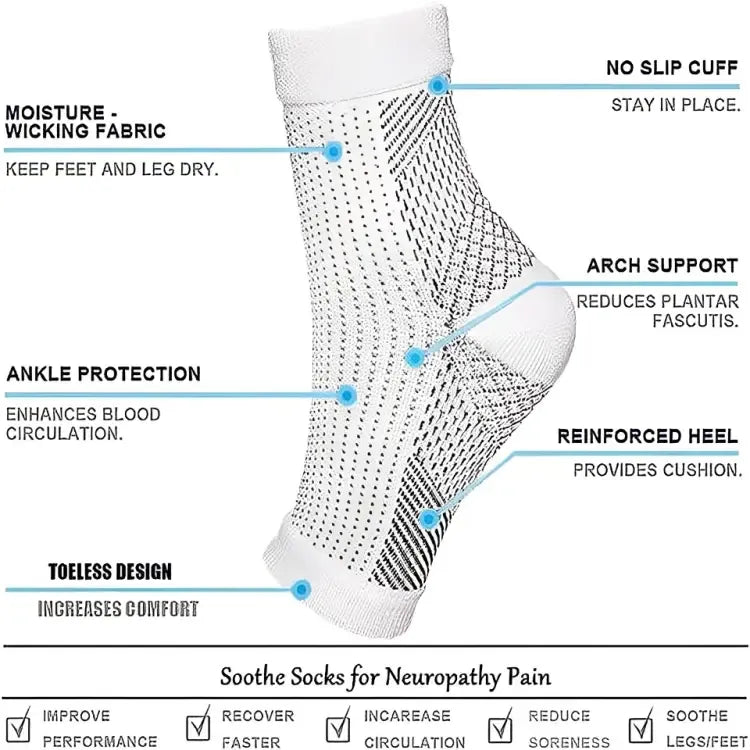 Neuropathy Socks for Women and Men for Relief Swollen Feet and Ankles